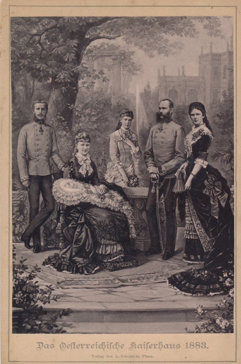 František Josef I. a Alžběta Rakouská a jejich císařská rodina od Unknown artist