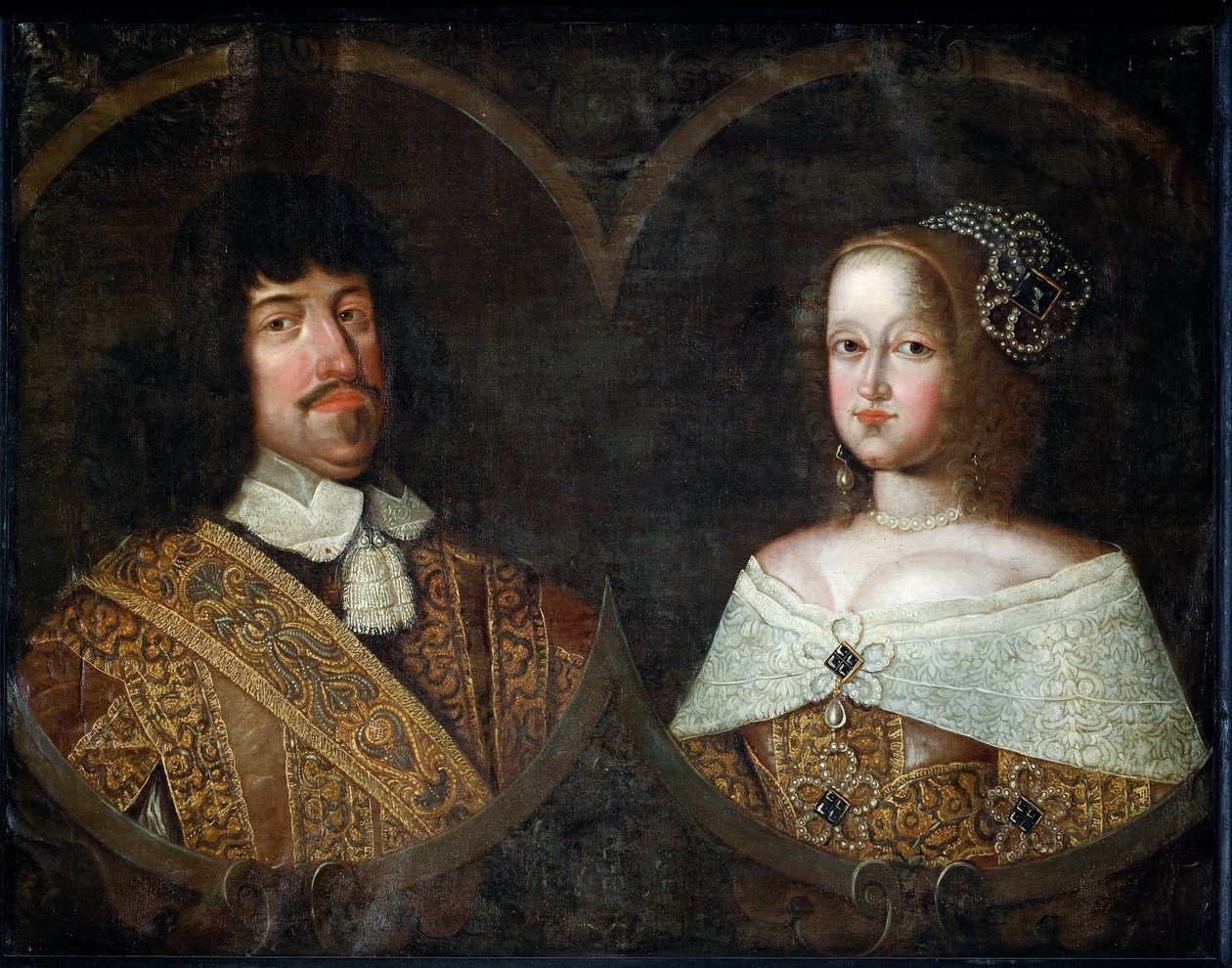 Frederick III Dánský a jeho manželka Sofie Amalia Brunswick-Lyneburg, kolem 1643 (olej na plátně) od Unknown artist