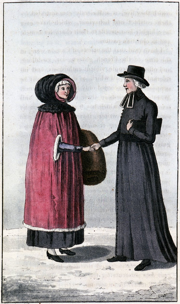 francouzská kanadská dáma, jeune francaise canadienne; v „Cesty Kanadou a Spojenými státy Severní Ameriky 1806-1808“, od Johna Lamberta, ed. Londýn od Unknown artist
