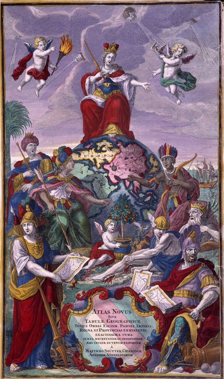 Frontispis „Atlas Nouveau“ od Seuttera Georgese Mattause od Unknown artist