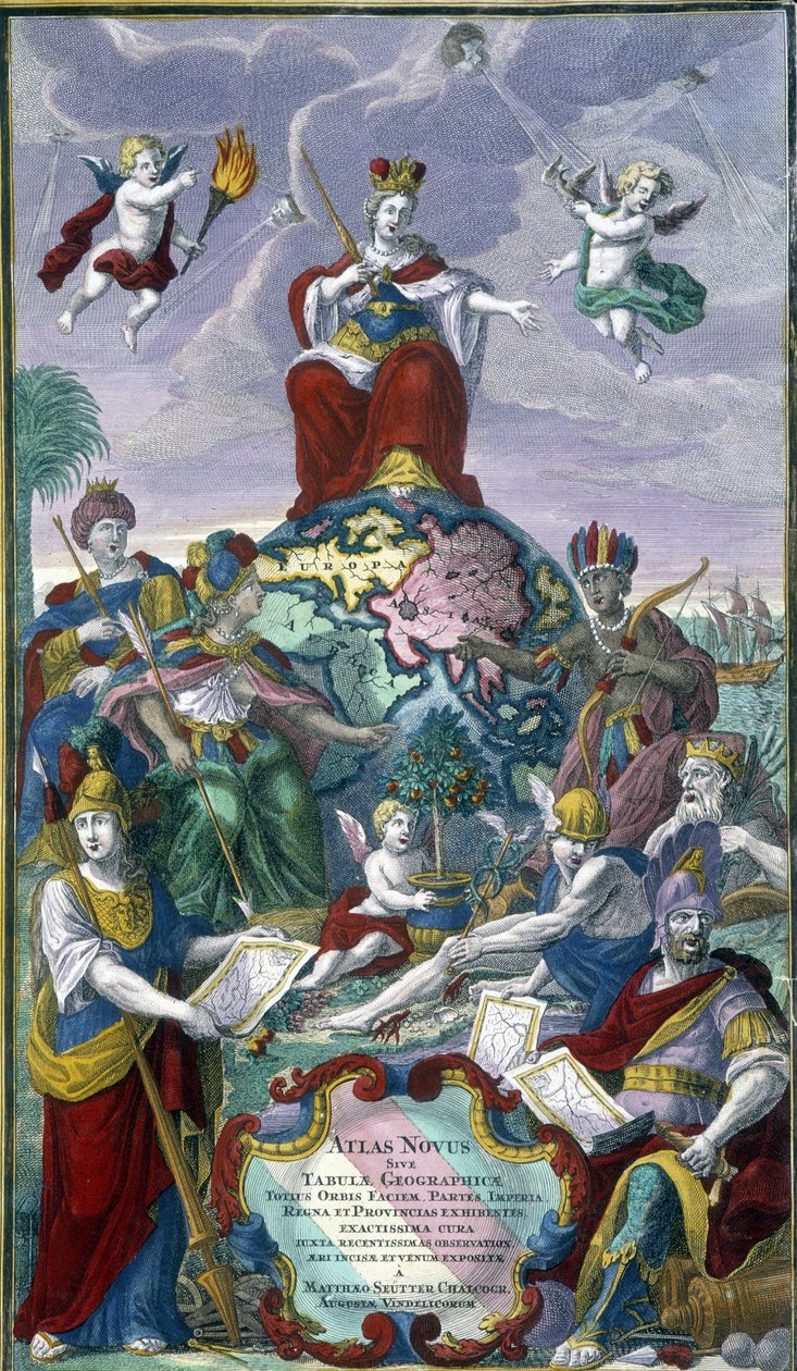 Frontispis „Atlas Nouveau“ od Seuttera Georgese Mattause od Unknown artist