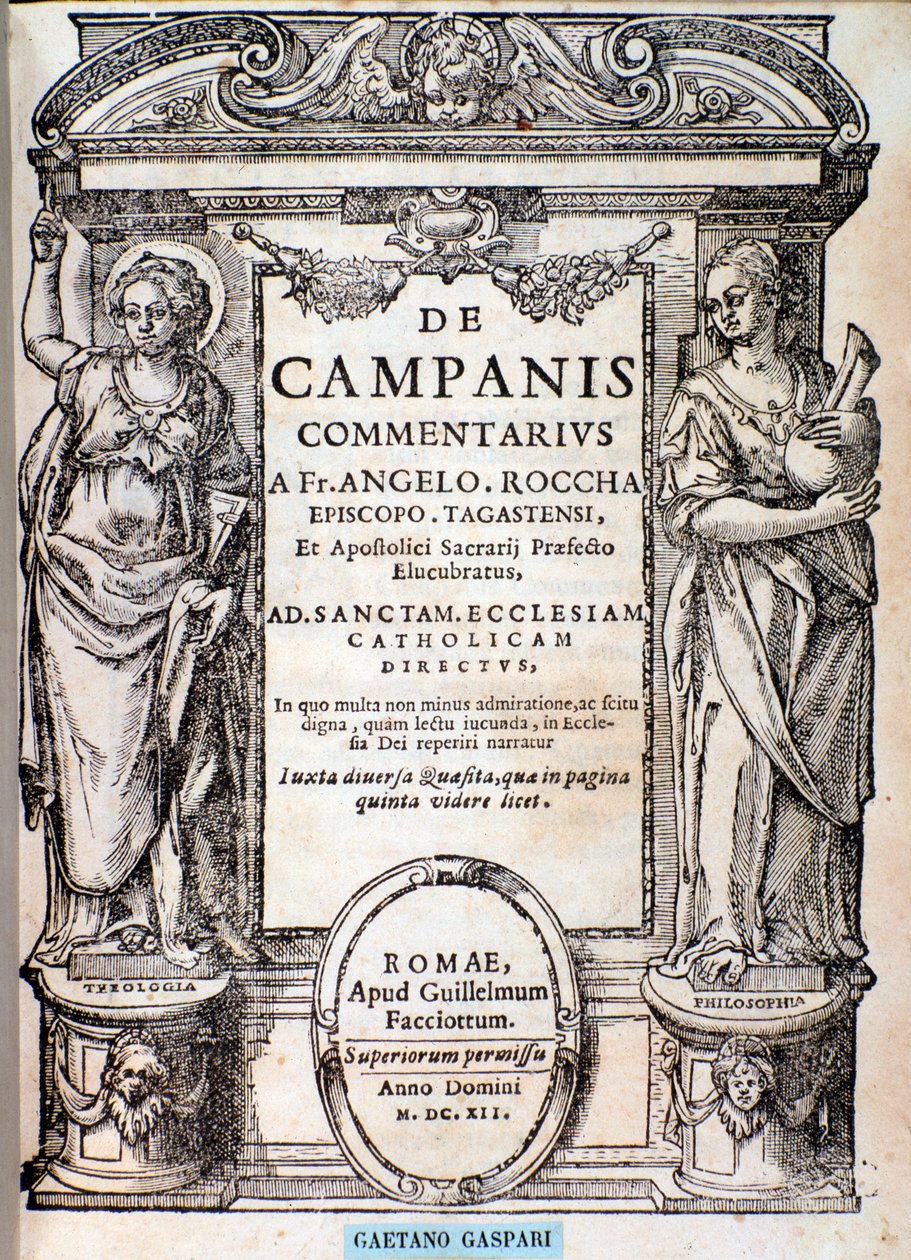 Frontispiece z De campanis od Rocca od Unknown artist