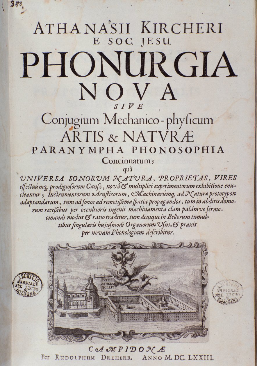 Frontispis Phonurgia nova (1673) od Unknown artist