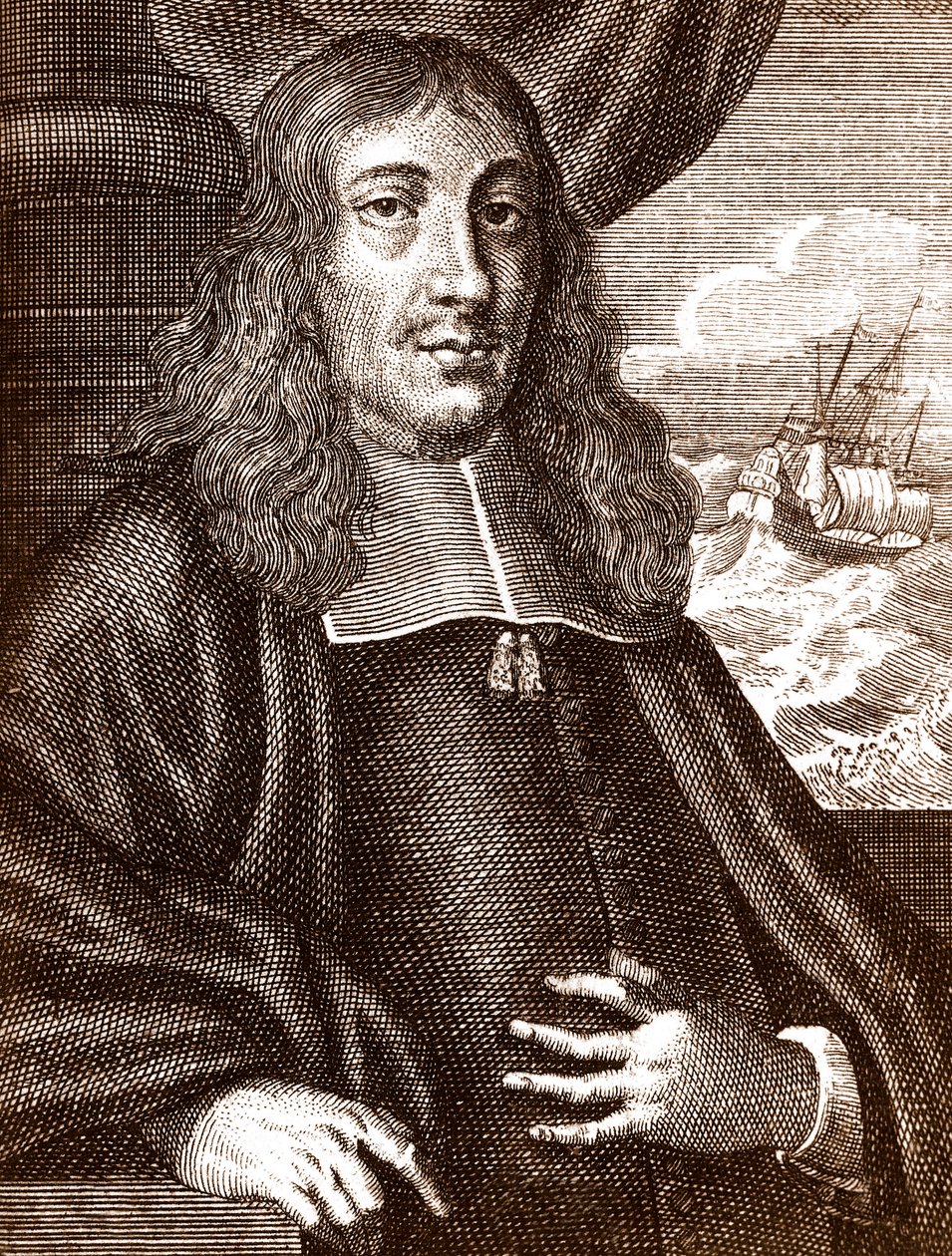 Gautier (Wouter) Schouten (1638-1704) holandský průzkumník od Unknown artist