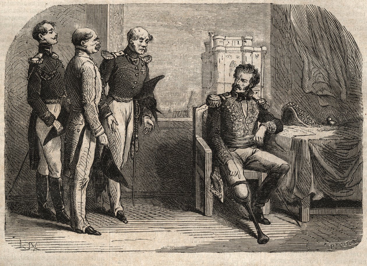 Generál Daumesnil odmítá vzdát se Chateau de Vincennes ve Francii od Unknown artist