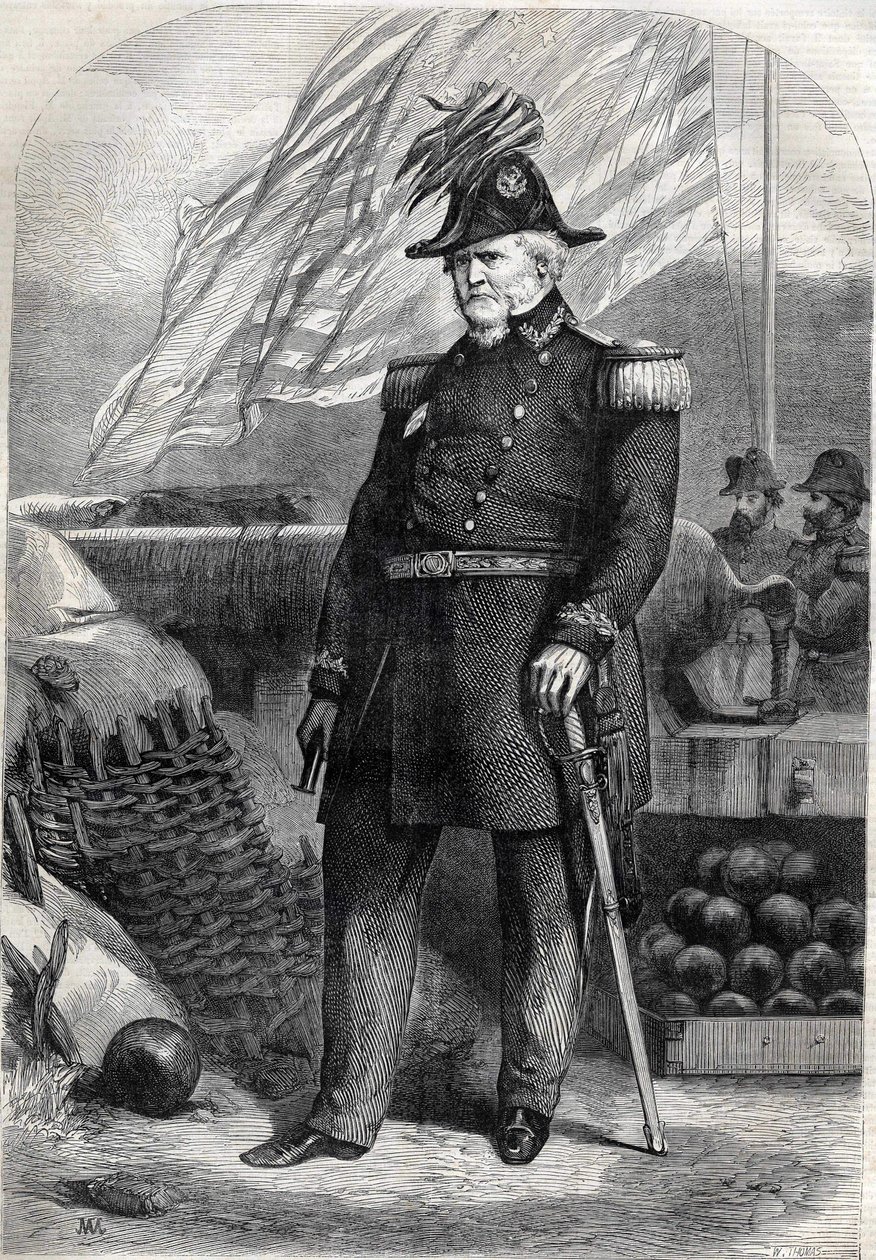 Generál Winfield Scott (1786 - 1866). rytina z roku 1860. od Unknown artist