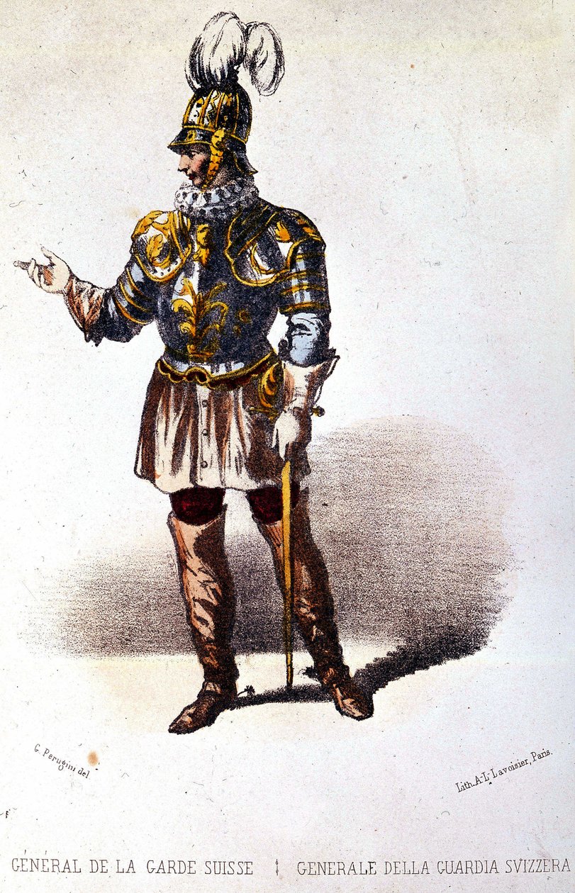 Generál švýcarské gardy, cca 1860 od Unknown artist