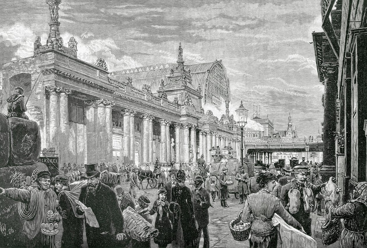 Německá říše nebo Druhá říše (1871-1918): Socialistická demonstrace na berlínském rynku, 25. února od Unknown artist