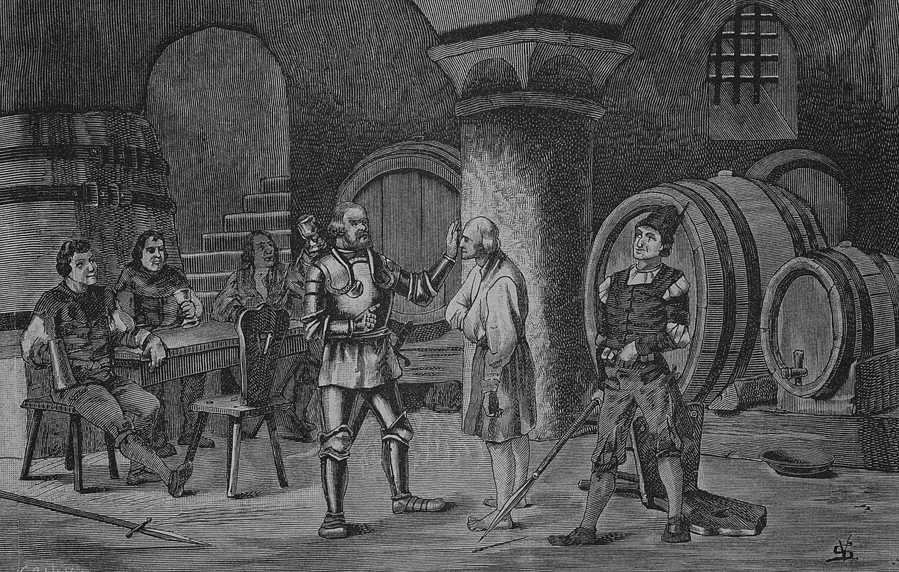 Německá selská válka (1524-1526): Goetz von Berlichingen v klášteře na Amorbachu od Unknown artist