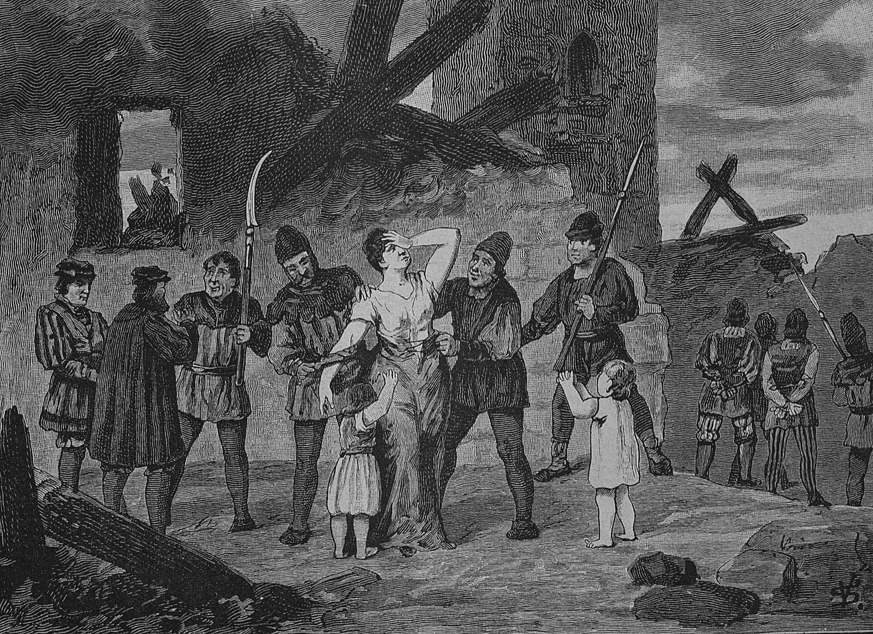 Německá selská válka (1524-1526): Rada do Hallu se svými zbraněmi od Unknown artist