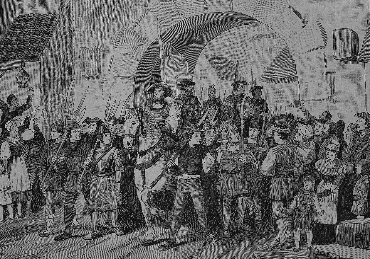 Německá selská válka (1524-1526): Heilbronner Fohnlein se odpojuje od vojska od Unknown artist