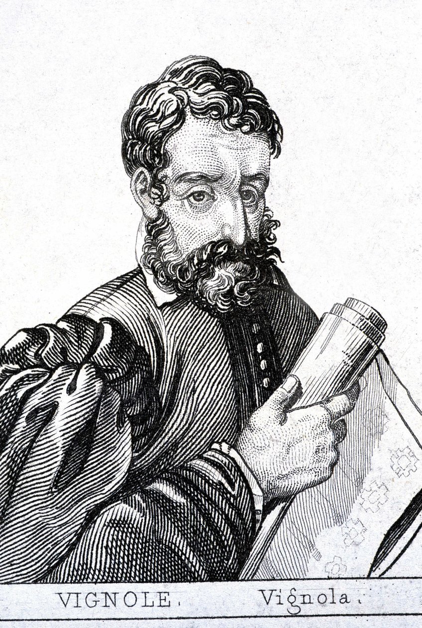 Giacomo Barozzi, aka Vignola, ve francouzštině Le Vignole (1507 - 1573) italský architekt. od Unknown artist