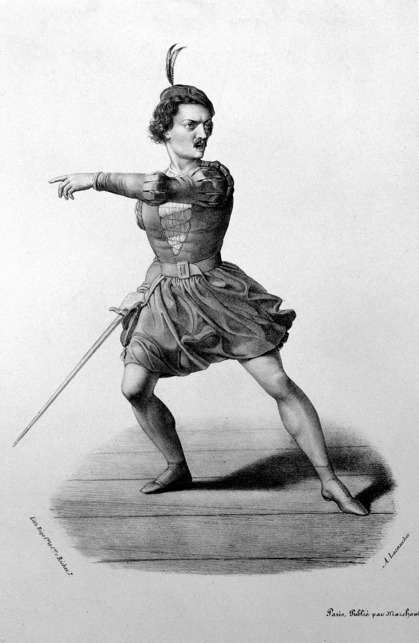 Gilbert-Louis Duprez (Gilbert Louis) v roli Arnolda v opeře „Guillaume Tell“ (William Tell) od Gioacchina Rossiniho od Unknown artist