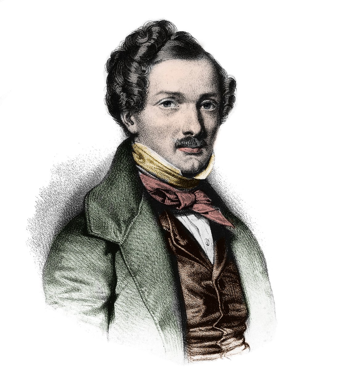 Gilbert Duprez (1806 - 1896), francouzský tenor - Portrét francouzského tenoristy Gilberta Louise Dupreze (1806 - 1896) od Unknown artist