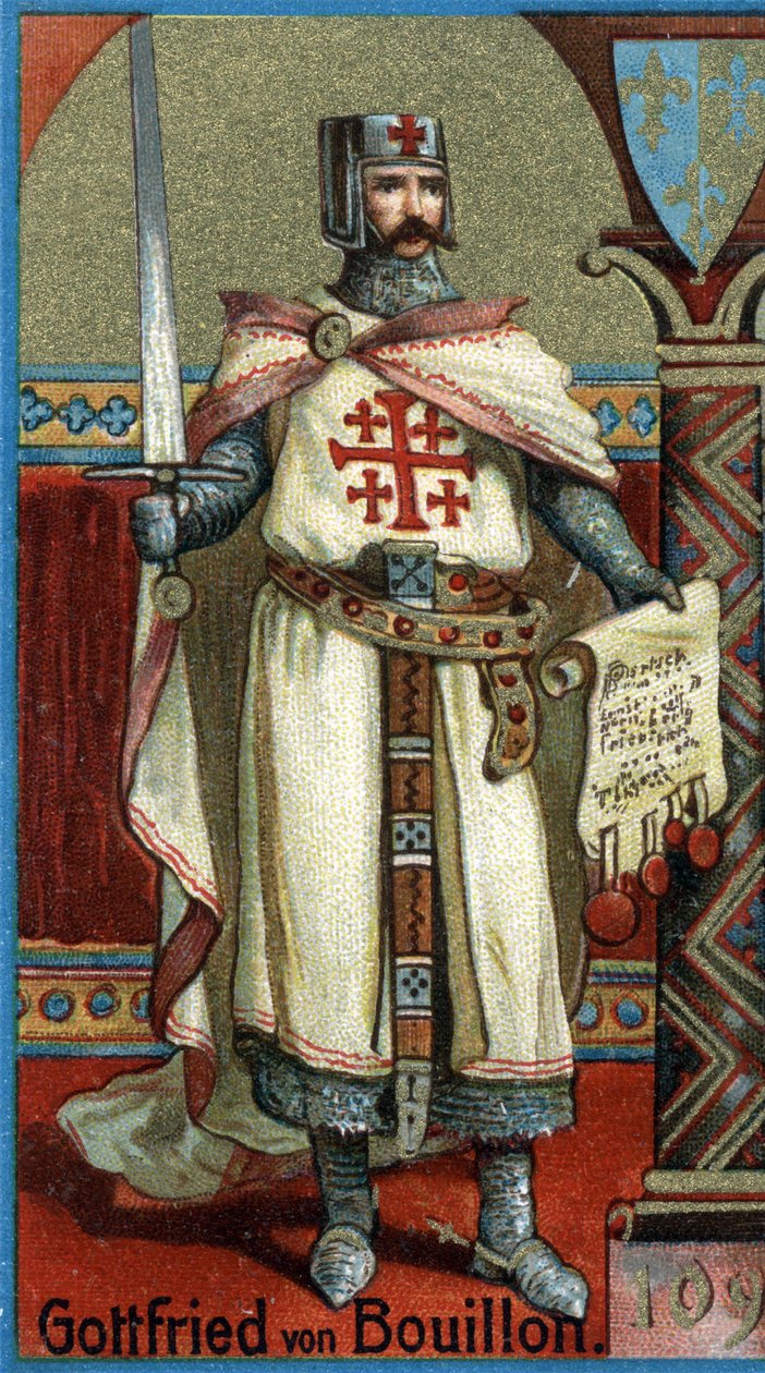 Godefroy de Bouillon (1061-1100) vévoda z Dolního Lotrinska a první křesťanský vládce v Jeruzalémě po první křížové výpravě (1096-1099). od Unknown artist