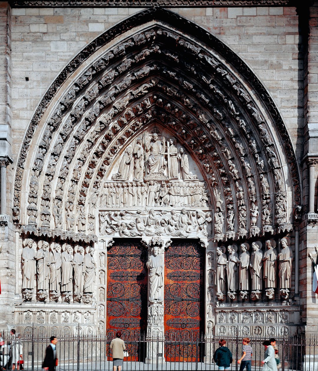 Gotické umění: centrální portál Cathedrale Notre Dame de Paris od Unknown artist