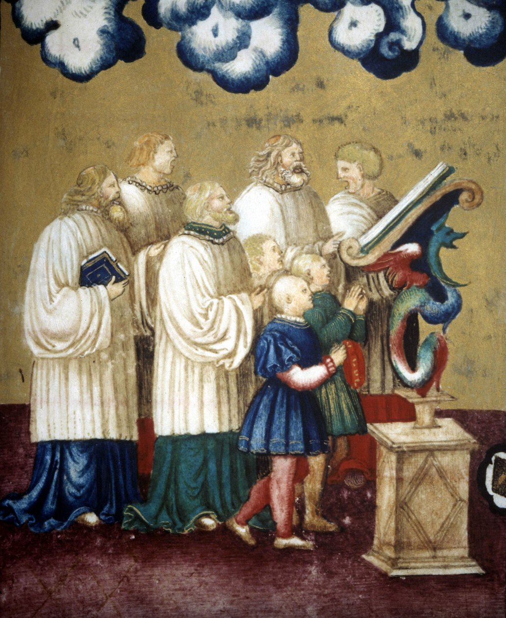 Gregoriánský zpěv 15. století. Kostel Incoronata of Lodi od Unknown artist