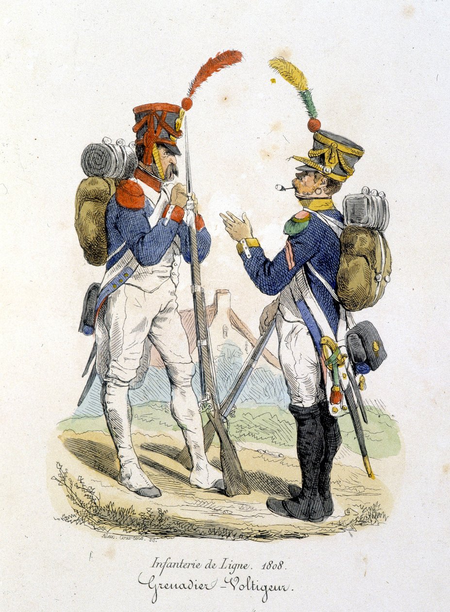 Granátník a voltiger řadové pěchoty od Unknown artist