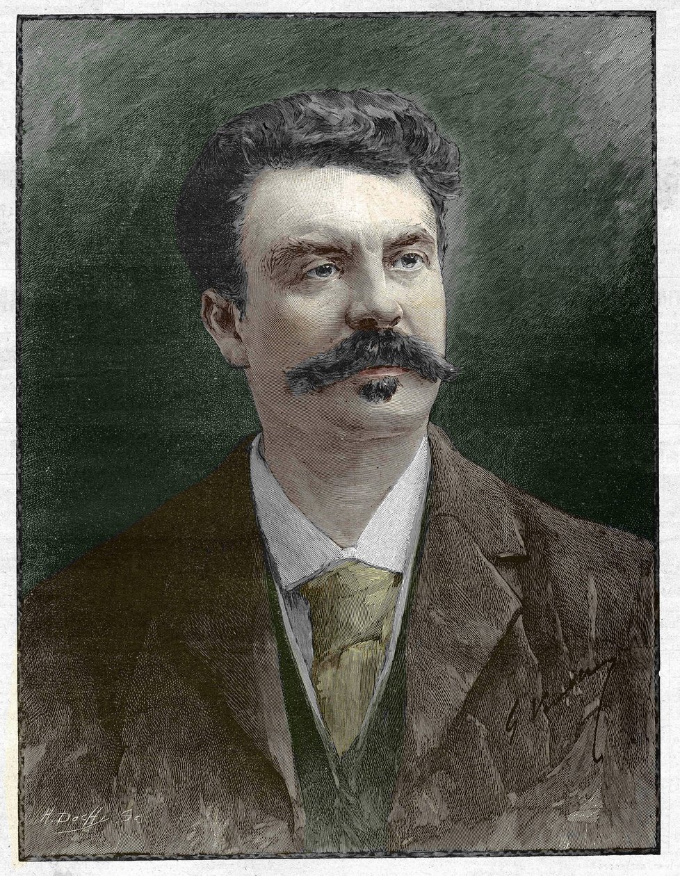 Guy de Maupassant (1850-1893), francouzský spisovatel. od Unknown artist