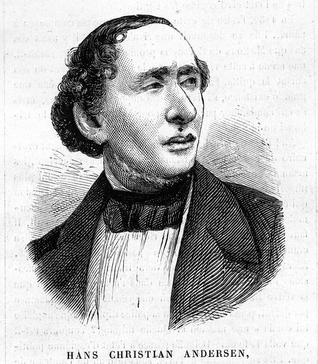 Hans Christian Andersen. Dánský spisovatel 1805-1875 od Unknown artist
