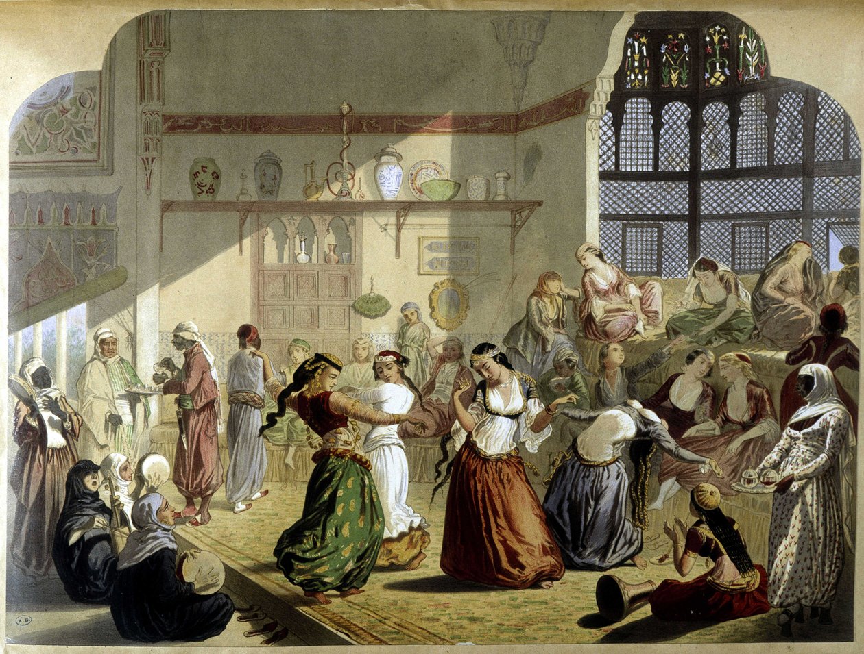 Harem - v „“moderním Egyptě“, c. 1870. od Unknown artist