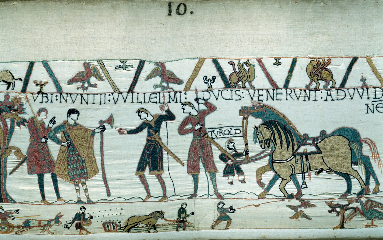 Harold, který přišel informovat vévodu z Normandie Viléma Dobyvatele (1027-1087), že bude následníkem anglické koruny po smrti Edwarda Vyznavače, byl zajat hrabětem Guyem de Ponthieu. Vévoda z Normandie vyslal emisary do od Unknown artist