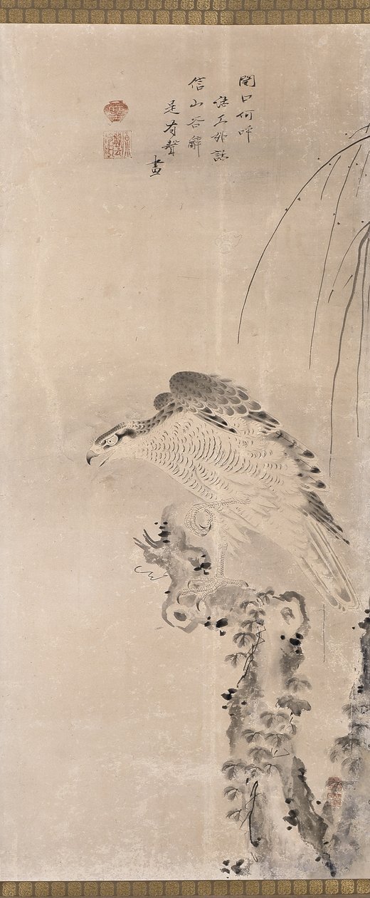 Hawks And Prey (inkoust na papíře) od Unknown artist