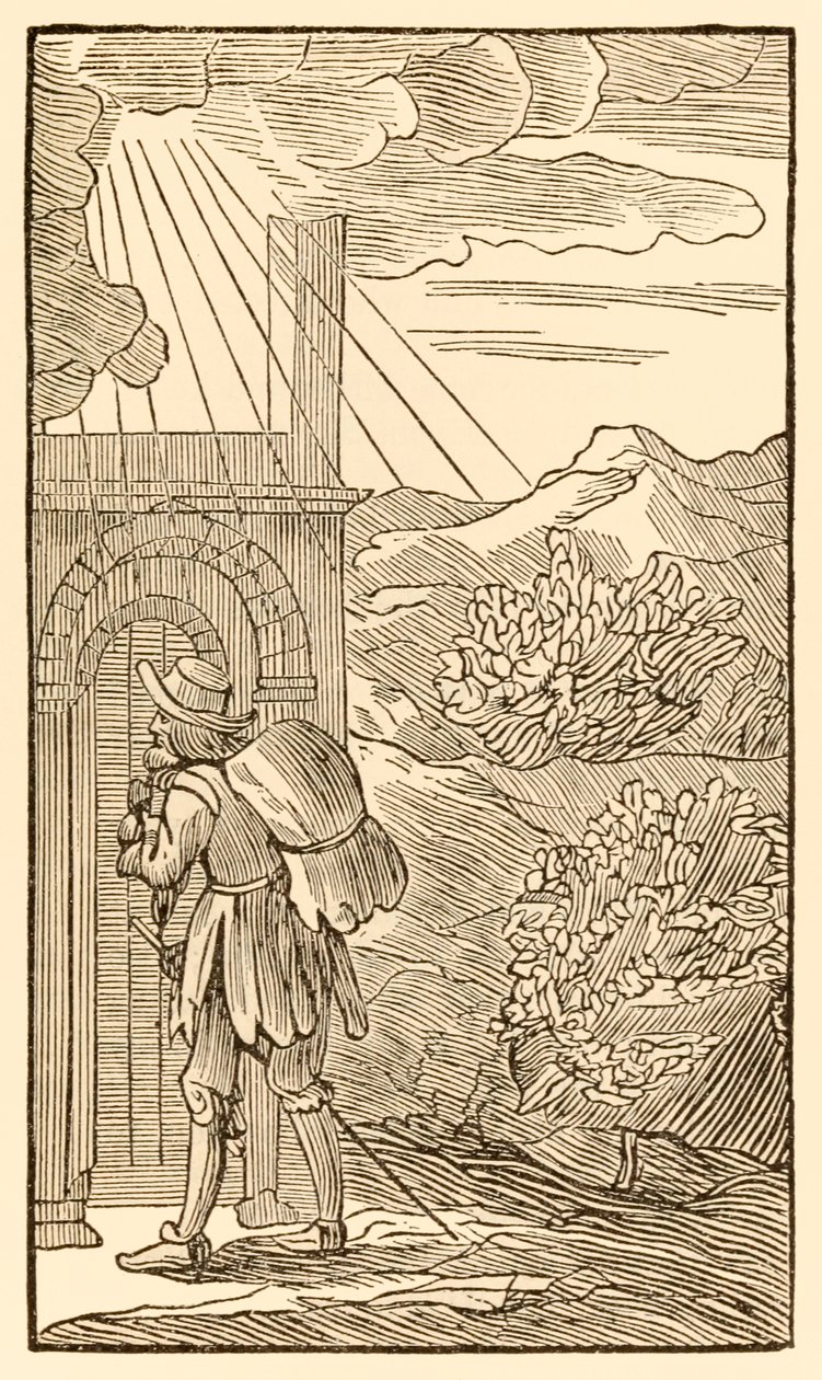 Ten, kdo vstoupí, musí nejprve, aniž by Stand zaklepal na bránu… od Poutníků Pokrok z tohoto světa k tomu, co přijde John Bunyan (1628-1688) Poutník dosáhne vchodu do od Unknown