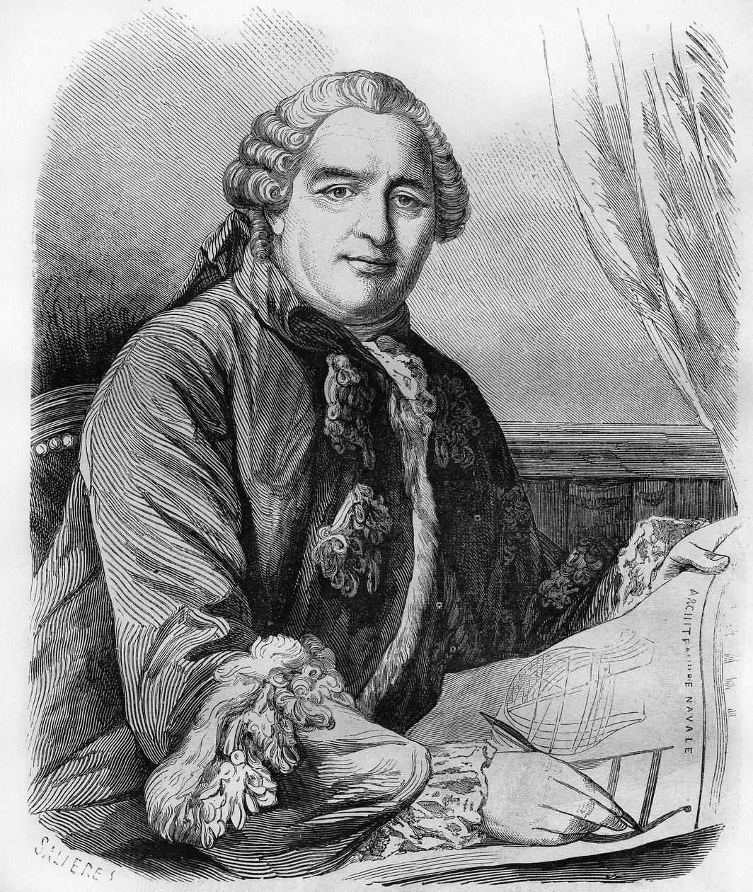 Henri Louis Duhamel du Monceau (1700-1782), francouzský fyziolog a agronom. od Unknown artist