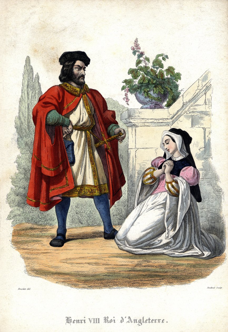 Henri VIII (1491 - 1547) a Anne de Boleyn (Anna nebo Ann Bolin a Anne Bullen od Unknown artist