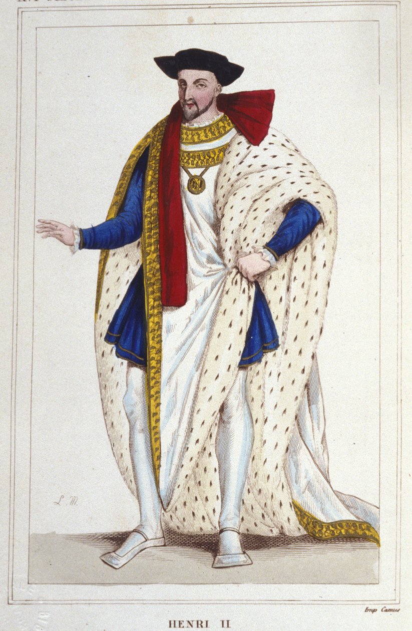 Jindřich II., francouzský král (1519 - 1559), rytina z roku 1830 od Unknown artist