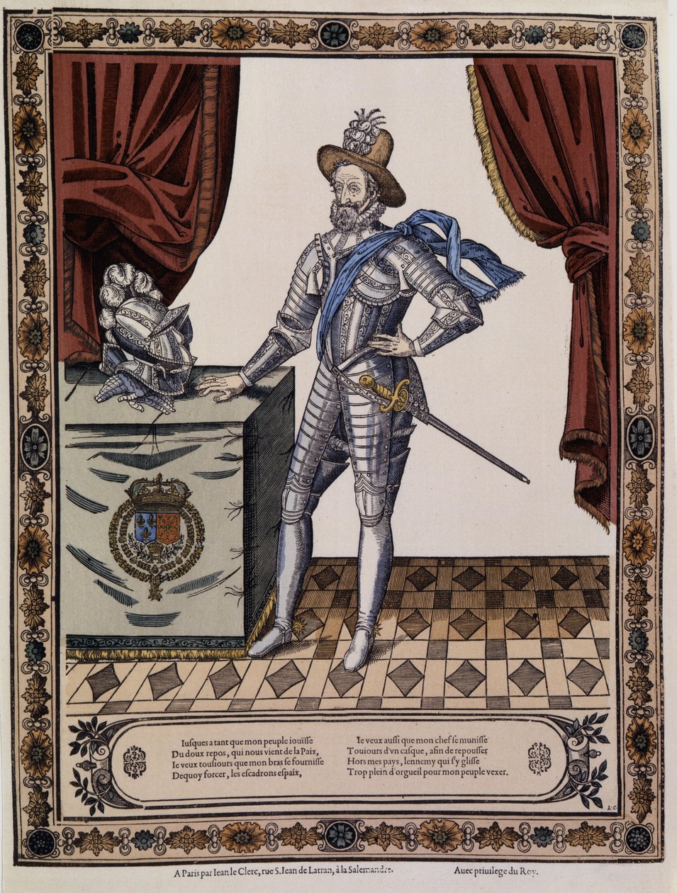 Jindřich IV (1553 - 1610), francouzský král kolem roku 1600. od Unknown artist