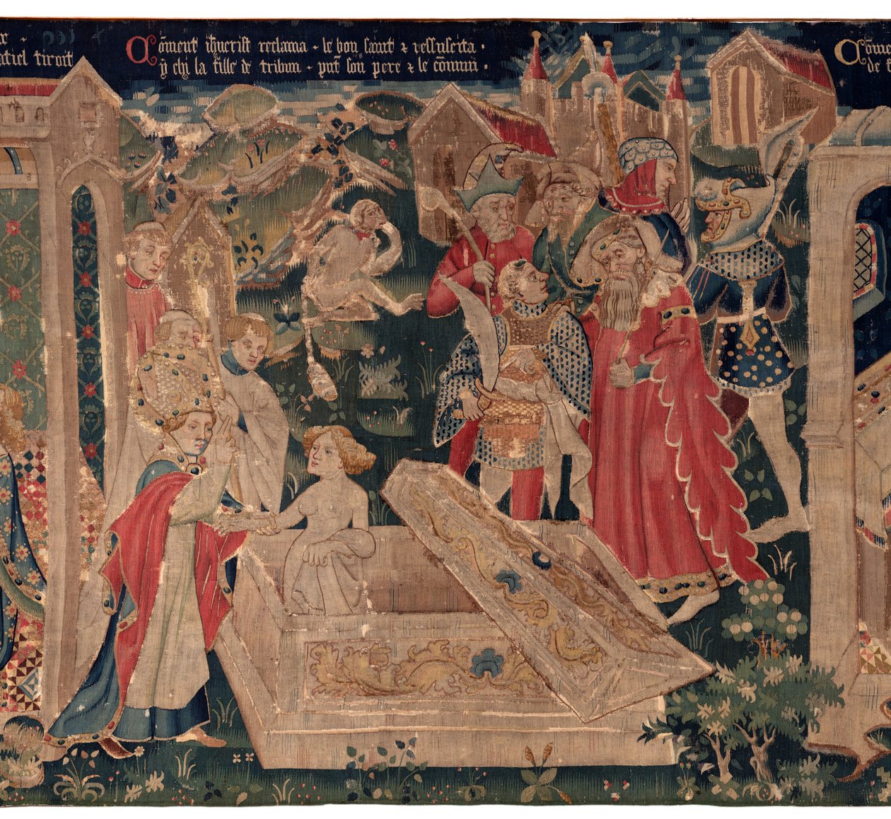 Historie Saint Piat a Saint Eleuthère, scéna 12: Vzkříšení dcery tribuna od Unknown artist