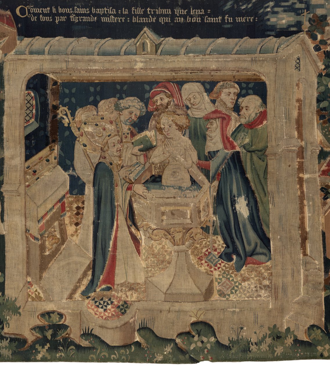Historie Saint Piat a Saint Eleuthère, scéna 13: Křest Blanda od Unknown artist