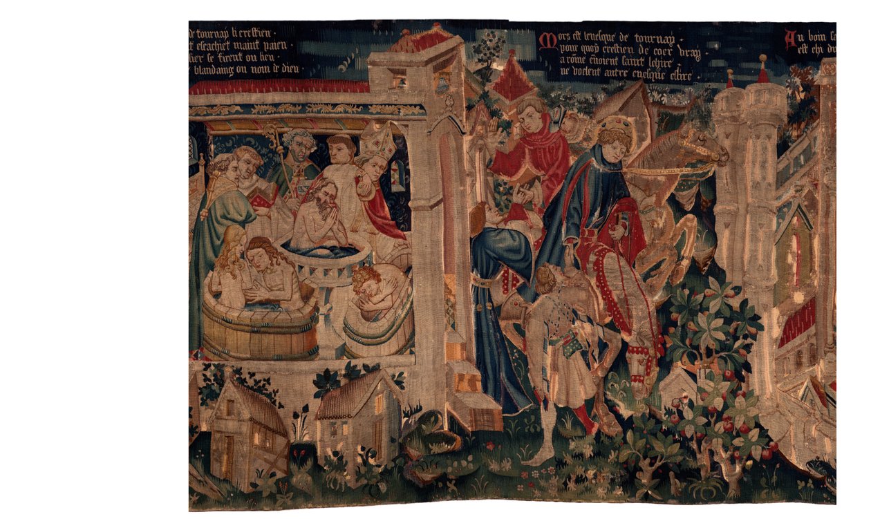 Historie Saint Piat a Saint Eleuthère, scéna 7 křest křesťanských exulantů od Unknown artist