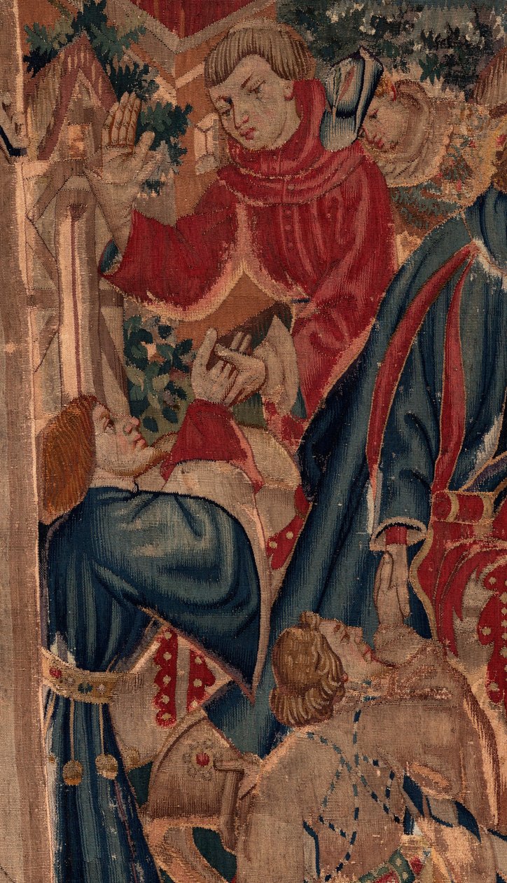Historie Saint Piat a Saint Eleuthère, scéna 8, centrum detailů od Unknown artist