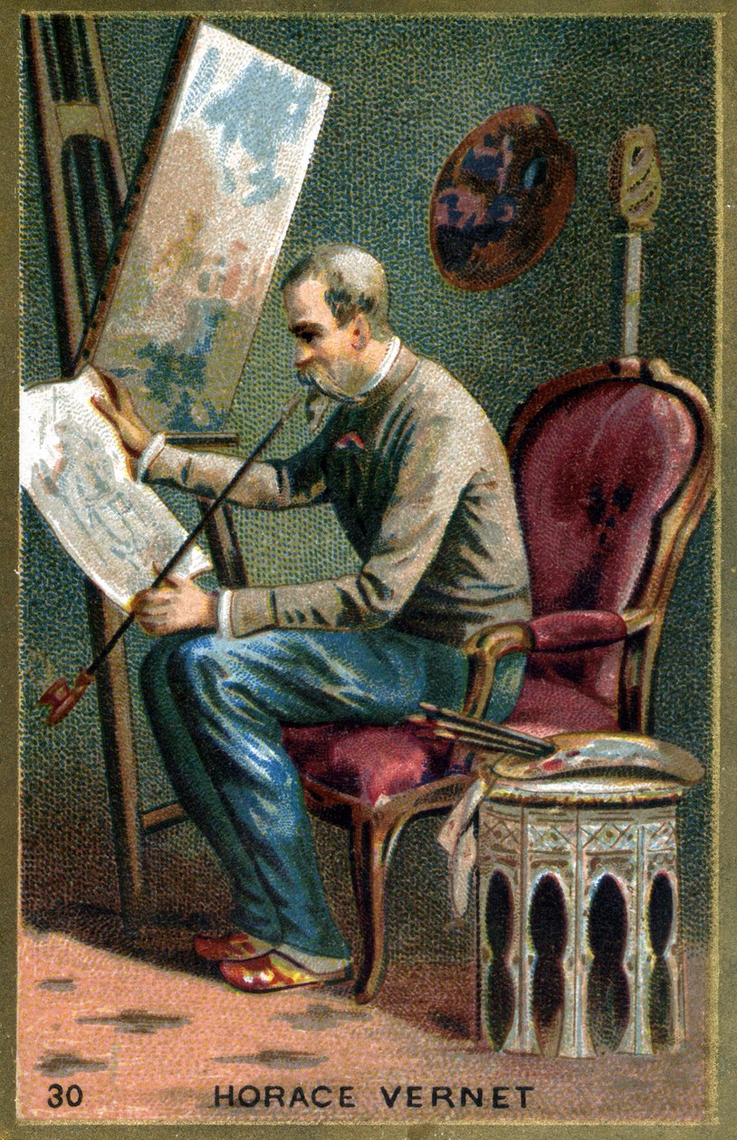 Horace Vernet (1789 - 1863), francouzský malíř. Chromolitografie 19. století. od Unknown artist