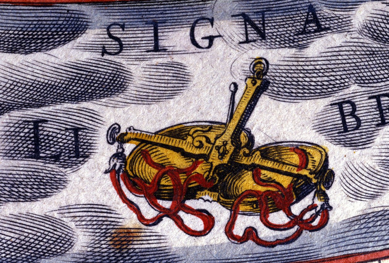 Horoskop: znamení zvěrokruhu, Váhy. rytina 16. století. od Unknown artist