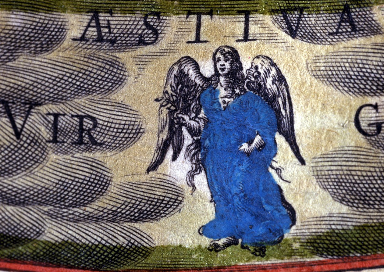 Horoskop: znamení zvěrokruhu, Panna. rytina 16. století. od Unknown artist