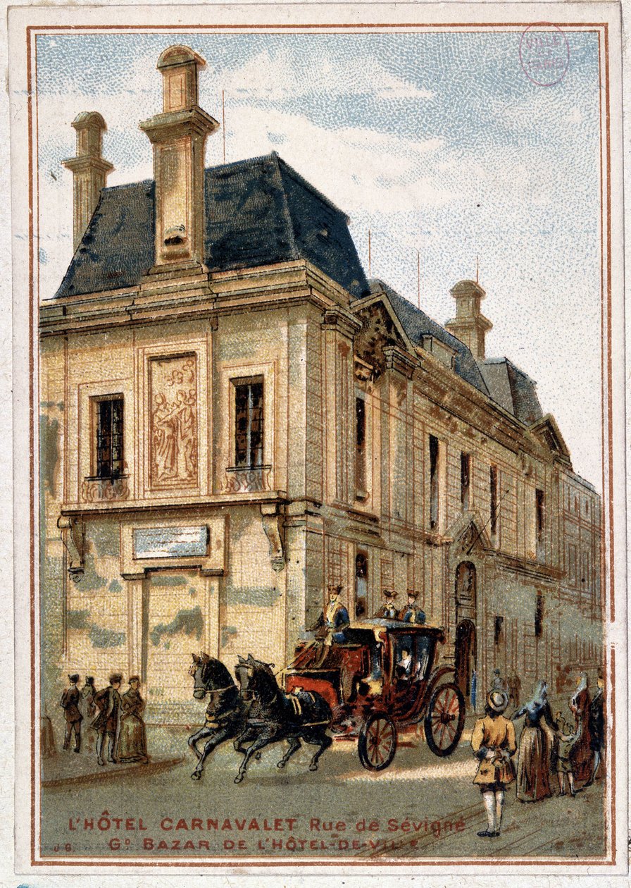 Hotel Carnavalet, reklama obchodu “Velký bazar radnice””, v. 1895 od Unknown artist