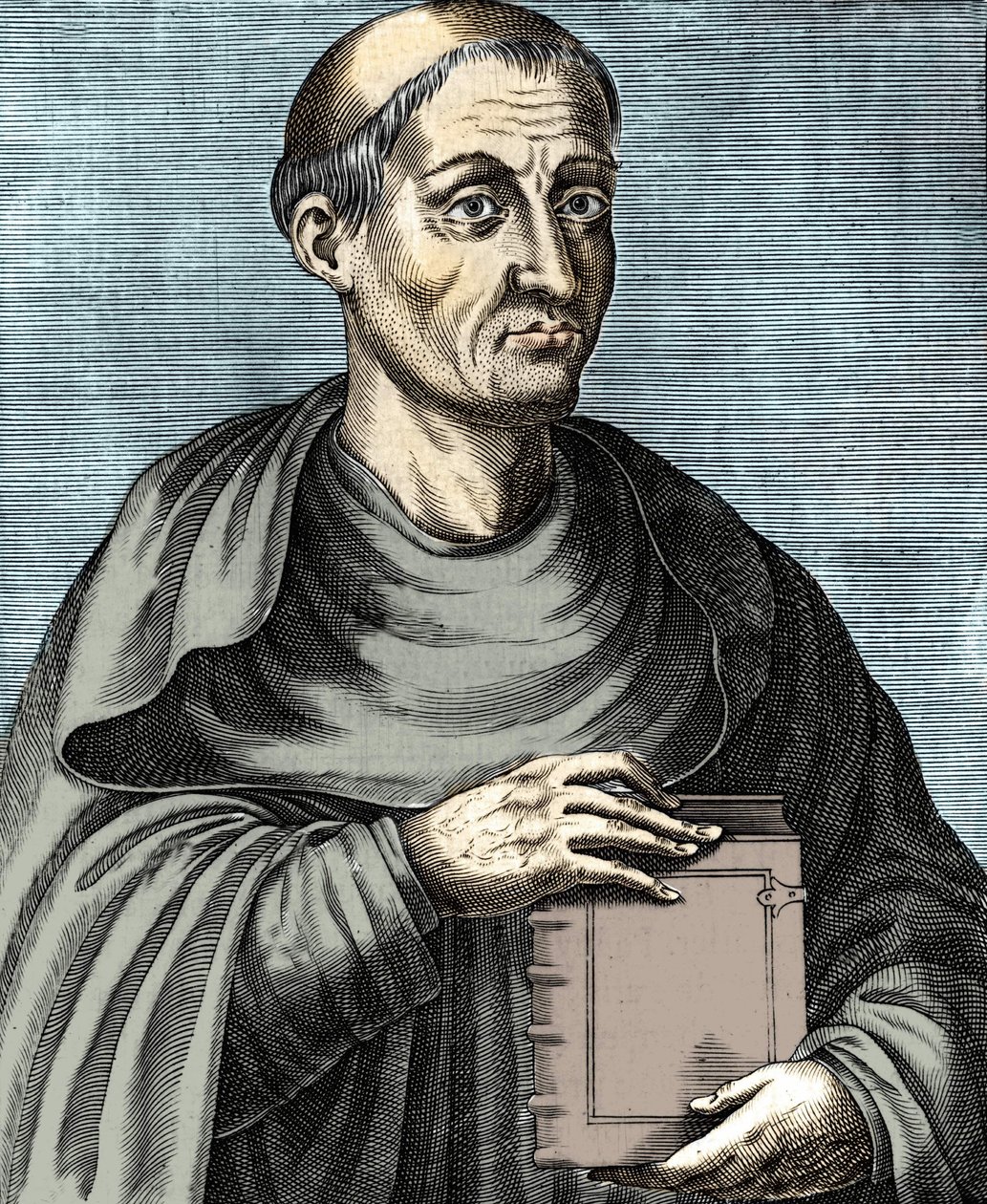 Hugues de Saint Victor. Francouzský teolog a filozof. 12. století. Rytina 17. století. od Unknown artist