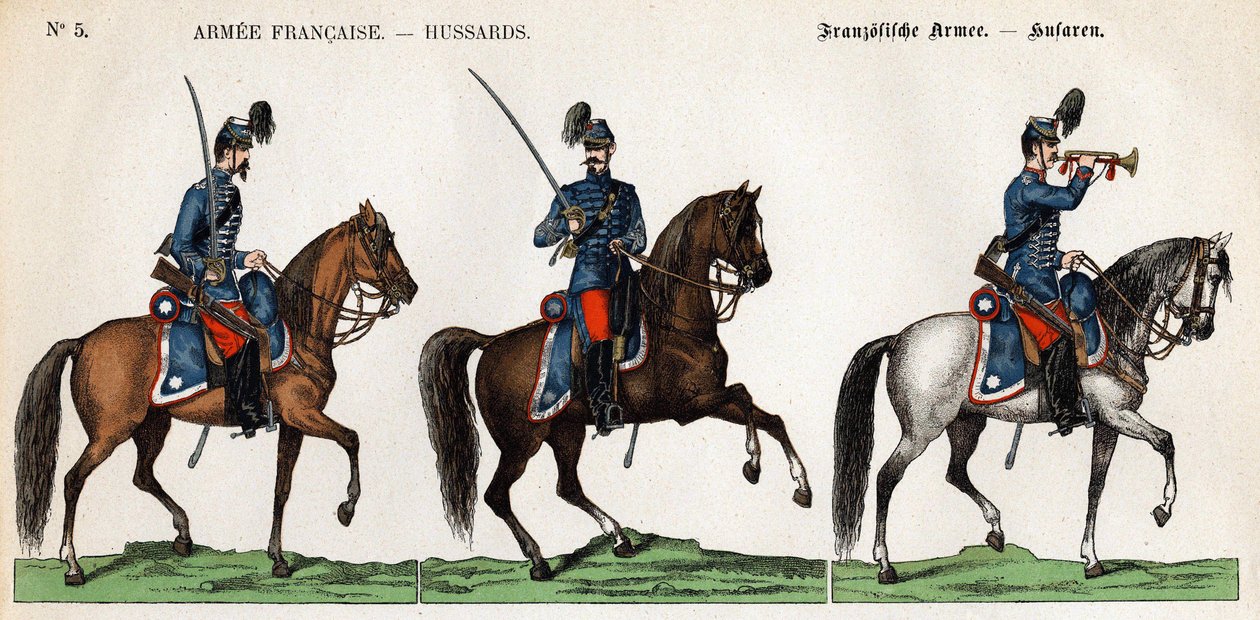Husaři francouzské armády od Unknown artist