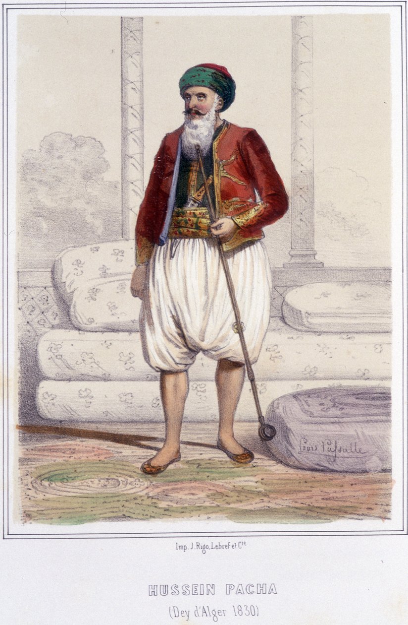 Hussein paša, dey (prastrýc) z Alžíru od roku 1818 do roku 1830, kdy Francouzi obsadili Alžír. od Unknown artist