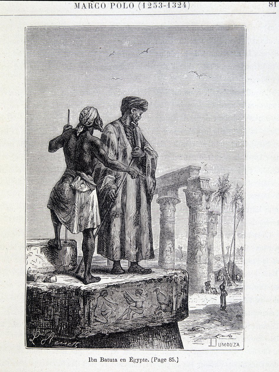 Ibn Battuta (1307-1377) v Egyptě - v „“Objevení Země”” od Julese Verna od Unknown artist