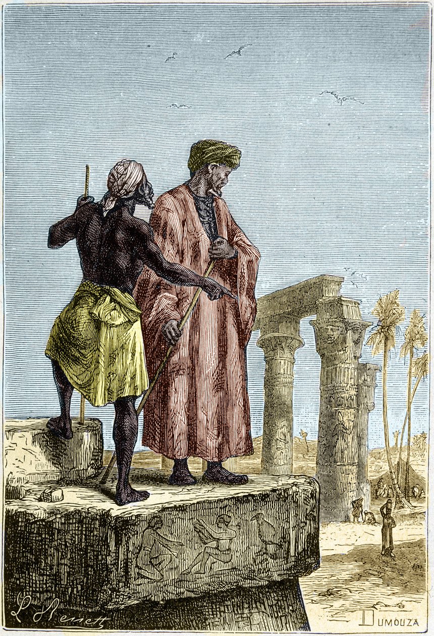 Ibn Battúta (1307-1377) v Egyptě - v Objevení Země Julesem Vernem od Unknown artist