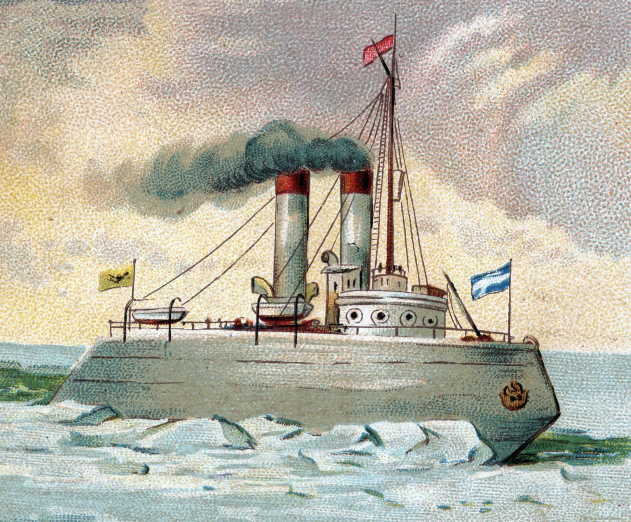 Icebreaker - Icebreaker Ship (Ice Breeze) koncem 19. století od Unknown artist