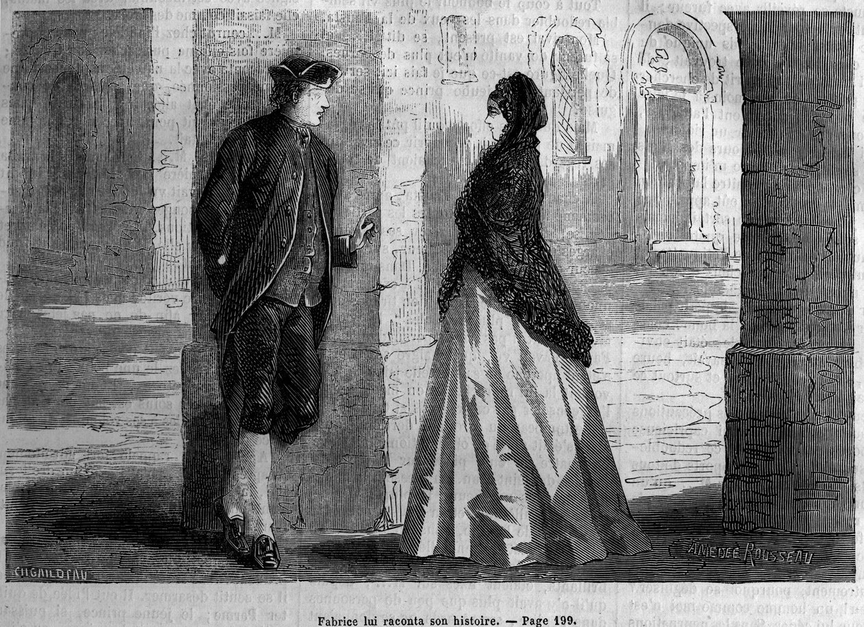 Ilustrace pro „La Chartreuse de Parma“ od Stendhala v „Le Diary du dimanche“ z roku 1872. od Unknown artist