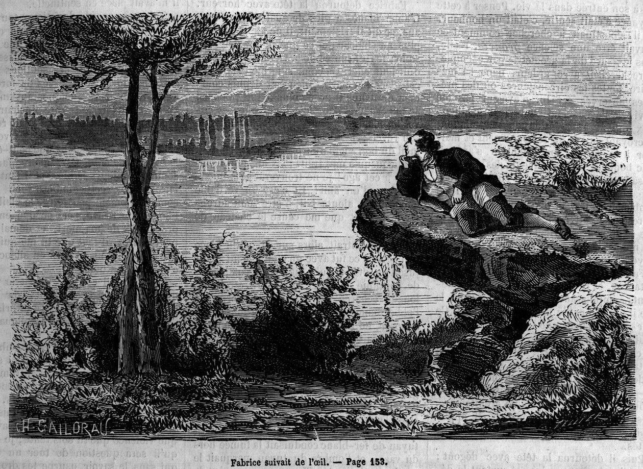 Ilustrace pro „La Chartreuse de Parma“ od Stendhala v „Le Diary du dimanche“ z roku 1872. od Unknown artist
