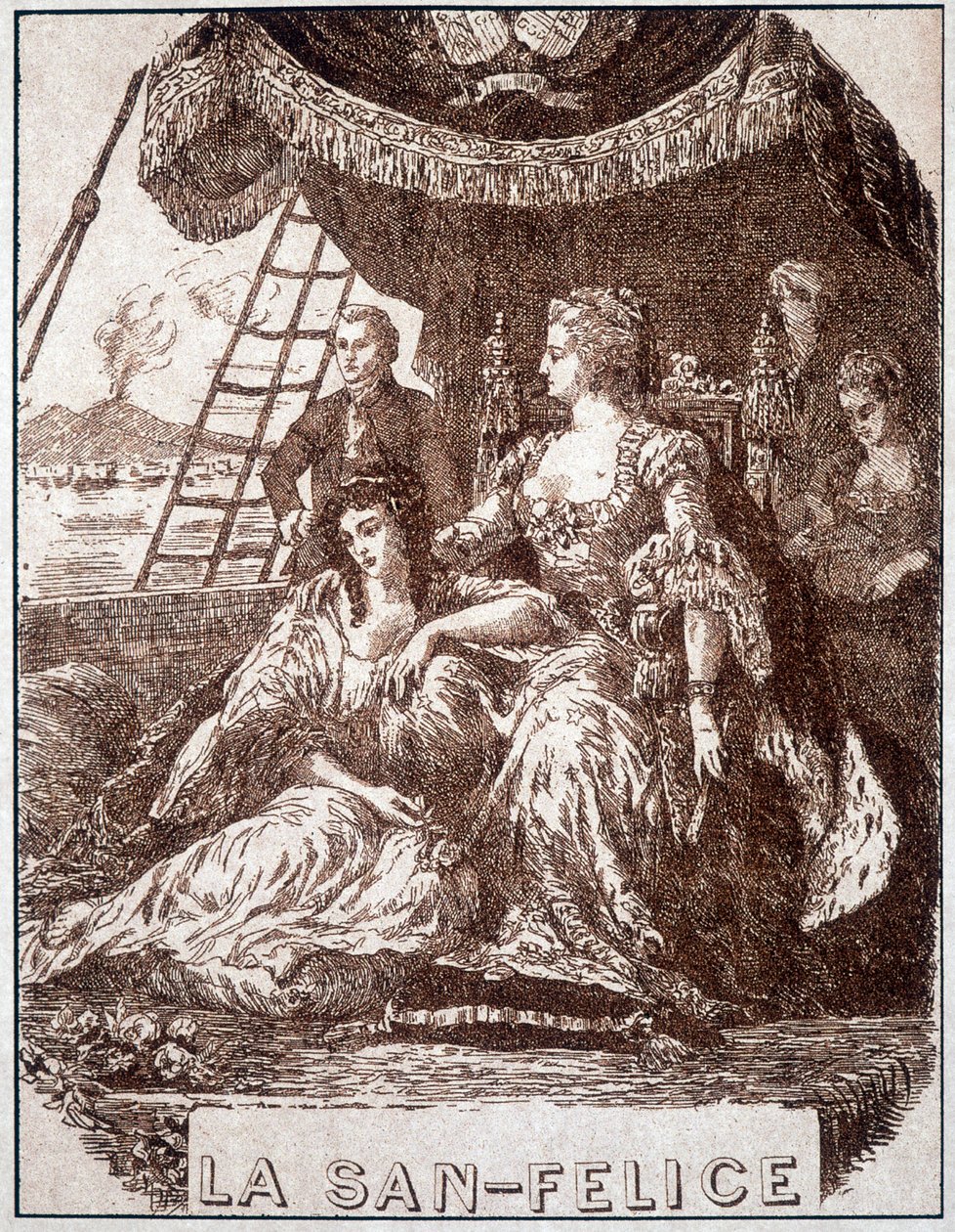 Ilustrace „La San Felice““ od otce Alexandra Dumase. Ed. A. Le Vasseur, Paříž. od Unknown artist