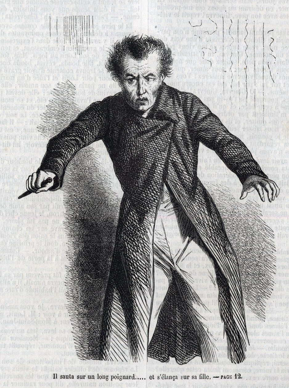 Ilustrace „La Vendetta“, román Honore de Balzac (1799-1850). od Unknown artist